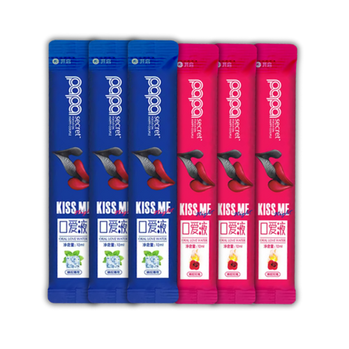 💋Kiss me|Lubricante Comestible (Pack de 6)